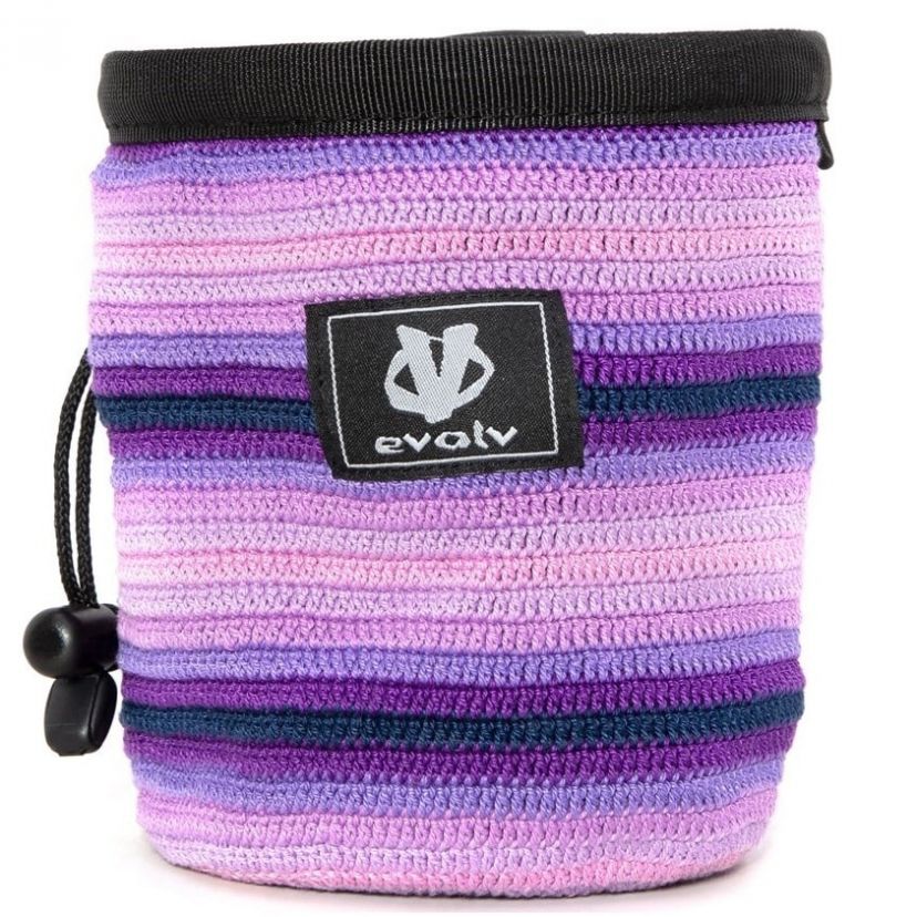 Evolv Knit Chalk Bag With Belt New 10-4 Brown, Orange & Green 