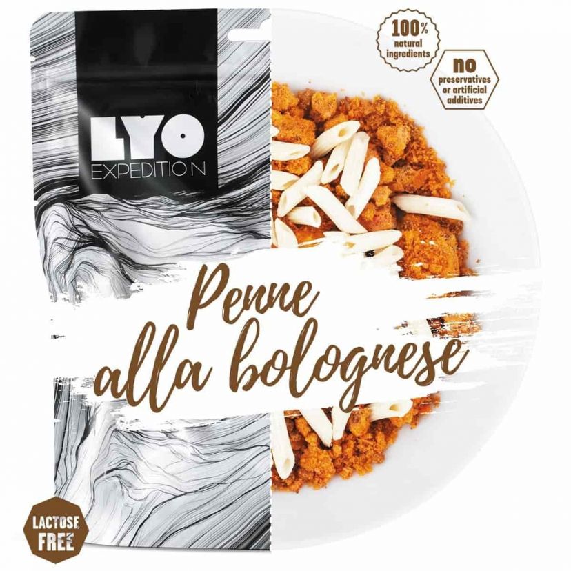 LYO FOOD Penne a la boloñesa comida liofilizada trekking