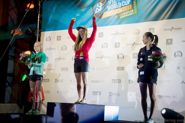 Novelle d’arrampicata: Shauna Coxsey festeggia la Coppa del Mondo boulder